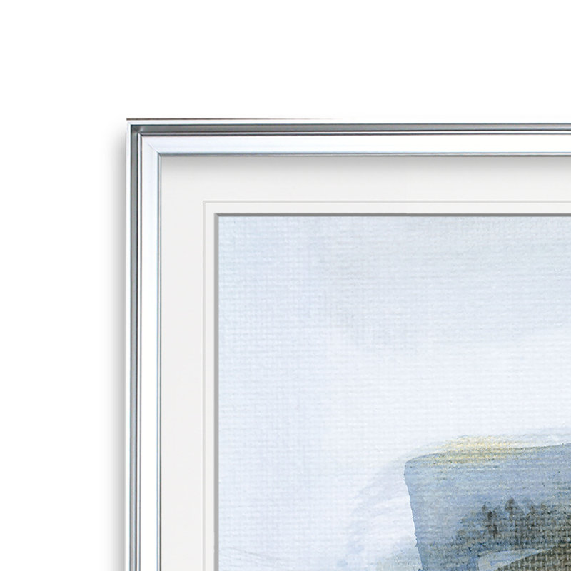 Cool Water III - Imprimé, H 37 po x l 37 po x P 1,5 po, Cadre argenté