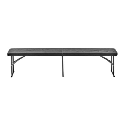 Banc portatif pliable 6 pi avec finition grain de bois - Pique-nique et siège de camping extérieur robustes