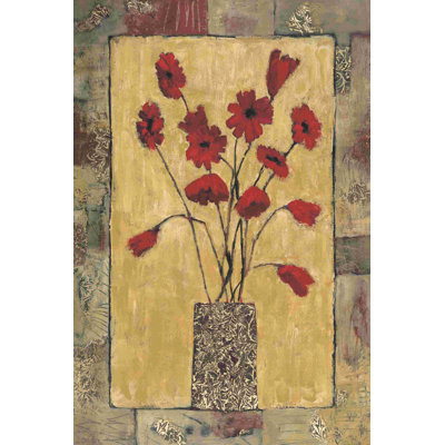 " Blooms In Border III " by Judi Bagnato Painting Print