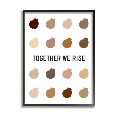 «Together We Rise Inspirational» par Tenisha Proctor - Art textuel sur toile