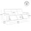 Canapé modulaire inclinable électrique en cuir véritable 3 pièces Phillipsburg