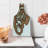 Ambesonne Dinosaur Tempered Glass Cutting Board T-Rex Fossil in Ground Brown White