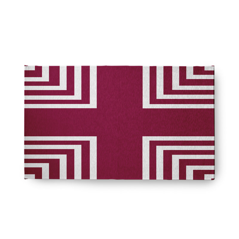Chenille Geometric Indoor Rug, Rectangle 1'6" x 2'6"