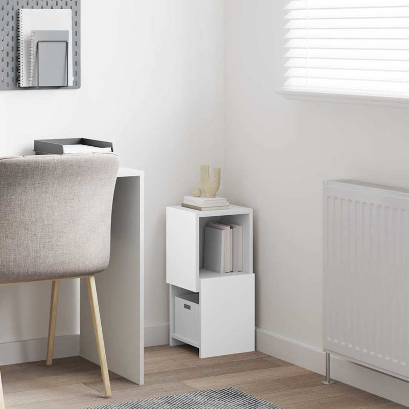 Corner Accent Chest, 55cm H x 25.5cm W x 25cm D, White