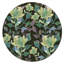 Botanique vert clair sur fond vert foncé - art mural traditionnel en métal-68851604