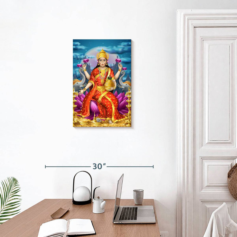 Adella, déesse de la richesse, Lakshmi, H 24 po x l 16 po