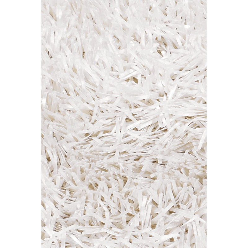 Hand Loomed Modern Area Rug in White, Round 7'9"