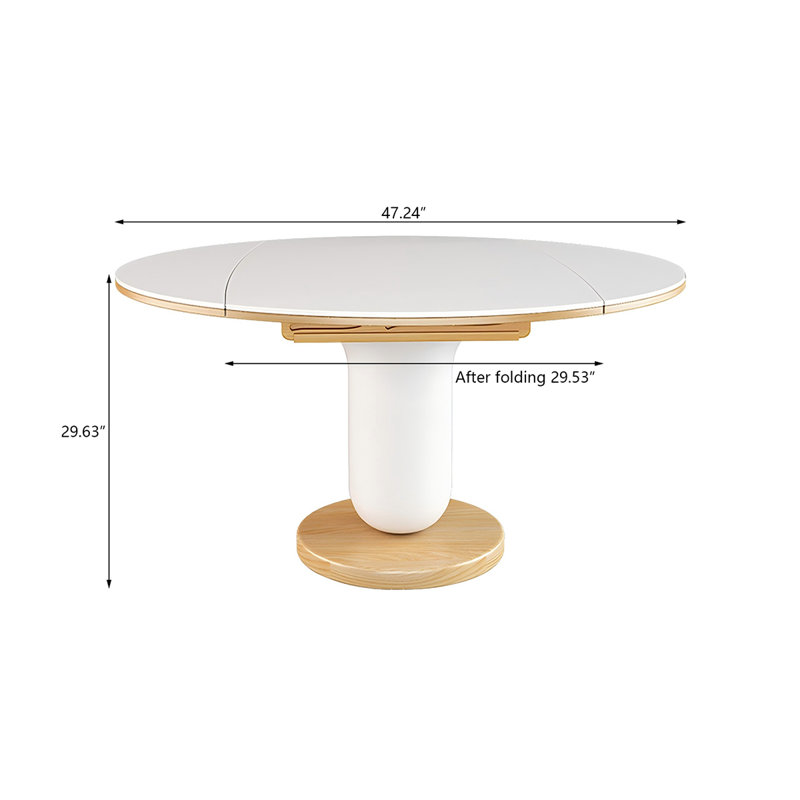 Table de salle à manger Sintered Stone, H 29,53 po x L 47,24 po x l 29,53 po
