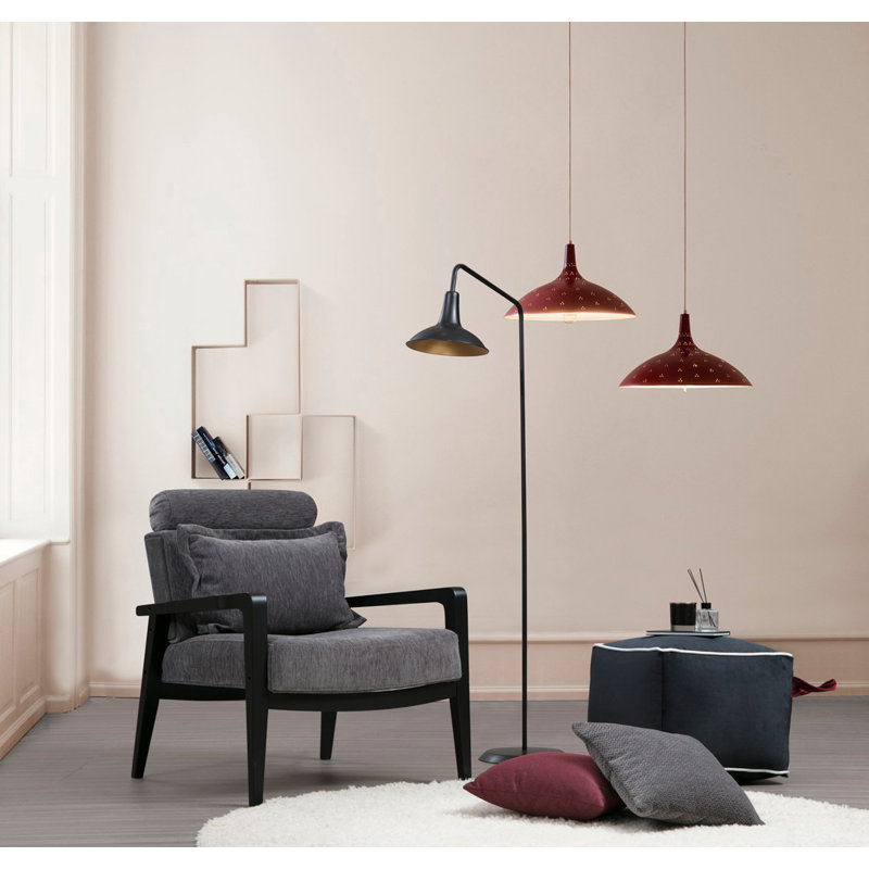 Fauteuil en polyester 33,07 po Brower, Gris