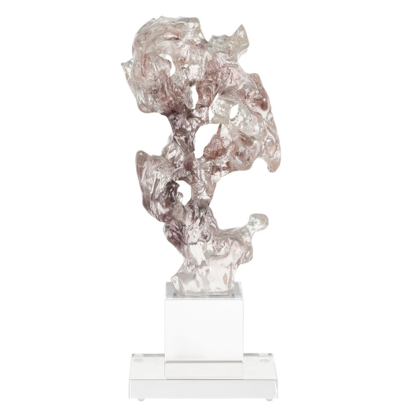 Sculpture en faux cristal de roche moyen