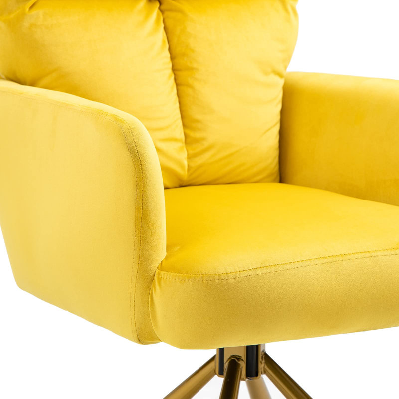 Fauteuil de maquillage Etian, Jaune