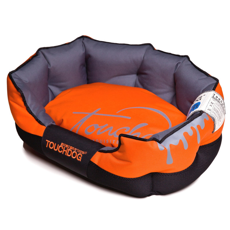 Lit pour chien Touchdog Performance-Max Sporty Comfort, Moyen (l 25,6 po x P 15,7 po x H 10,2 po), Orange