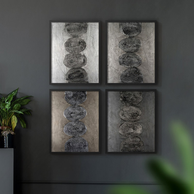 «Stacked Halos I», ensemble de 4 reproductions encadrées, H 14 po x l 44 po