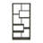 Rectangular 10-shelf Bookcase in Weathered Grey