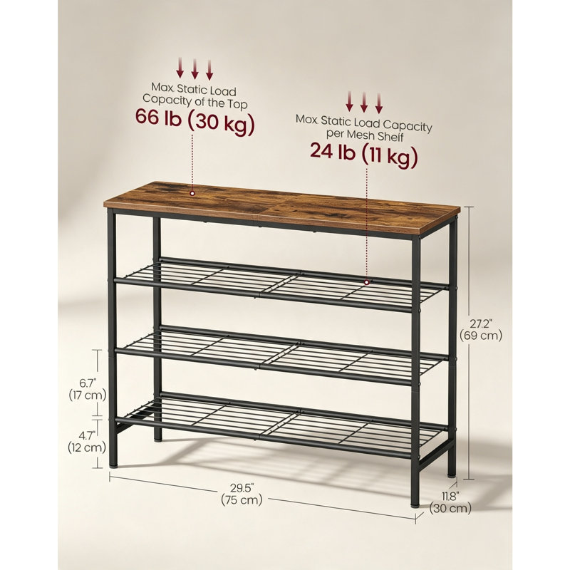 12 Pair Shoe Rack