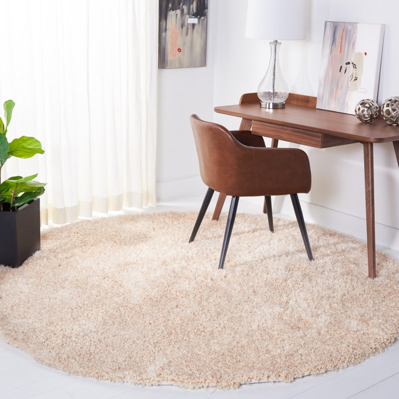 Tapis beige touffeté à la main Delane, Tapis de couloir 2 pi 3 po x 8 pi