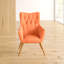 Antonio Upholstered Linen Wingback Chair-38292113