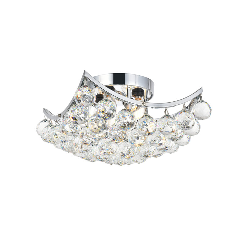 Eustacio Flush Mount, Light Chrome
