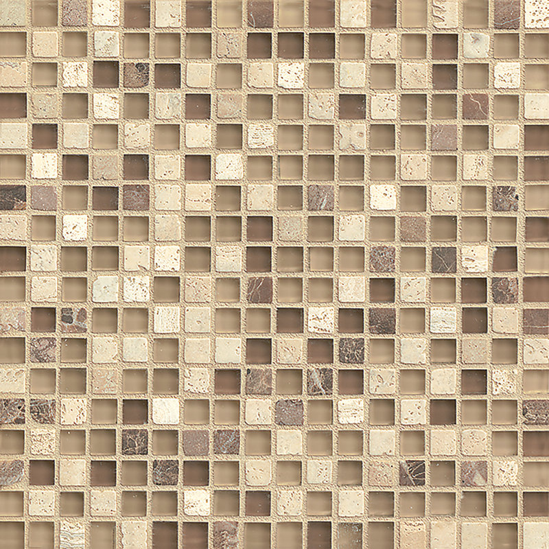 Eclipse 0.75" x 0.75" Glass Grid Mosaic Wall Tile, Tenby