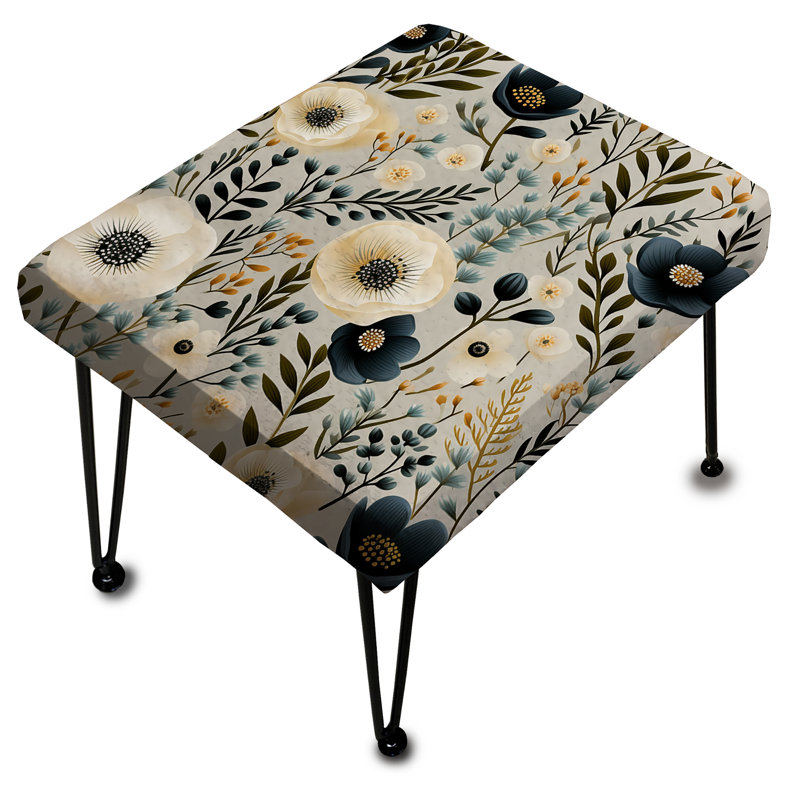 Minimaliste boho chic motif floral I - Repose-pieds rectangulaire floral