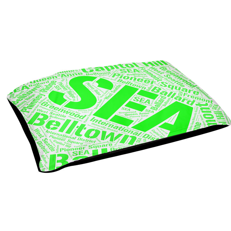 Oreiller rectangulaire designer, Moyen L 40 po x l 30 po, Vert, Seattle