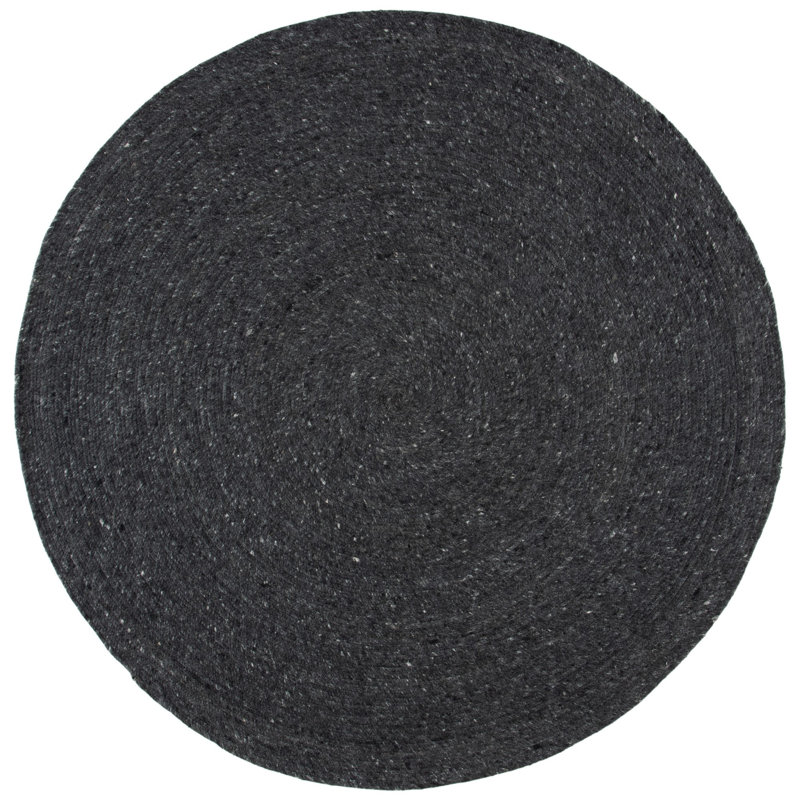 Coleman Hand Woven Wool / Cotton Solid Color Rug, Round 8'