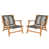 Dark Gray Rope/Teak Frame