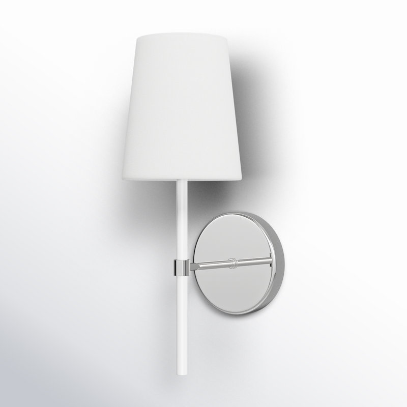 Steel Armed Sconce, Polished Nickel GW