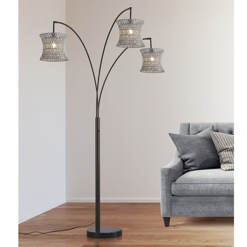 Lampe sur pied à branches 83 po Benecio, Bronze foncé