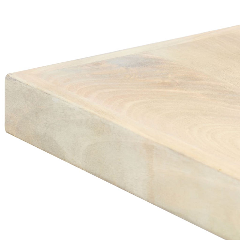 Dining Table Kitchen Table Dining Room Dinner Table Solid Mango Wood, White, 29.5" H x 62.99" L x 31.5" W