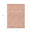 3' X 5' Salmon And Ivory Abstract Washable Indoor Outdoor Area Rug