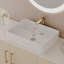 Ensemble de meuble-lavabo sur pied 47,2 "avec lavabo vasque en céramique, meuble-lavabo simple moderne avec structure en acier inoxydable doré et tiroirs de rangement,