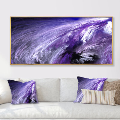 Galaxie mauve, tempête hivernale - Impression sur toile