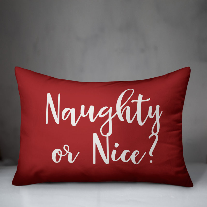  Coussin lombaire Naughty or Nice, Rouge