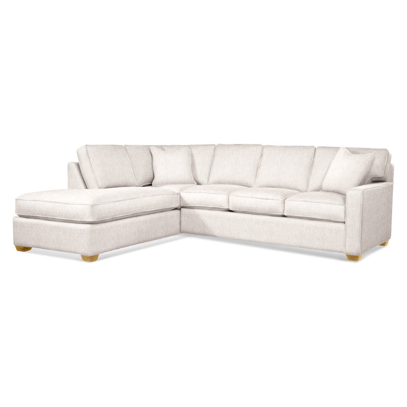 Ellora Upholstered L-Shaped Sectional, Left Hand Facing, White Sugar Performance; 0863-91, Flax