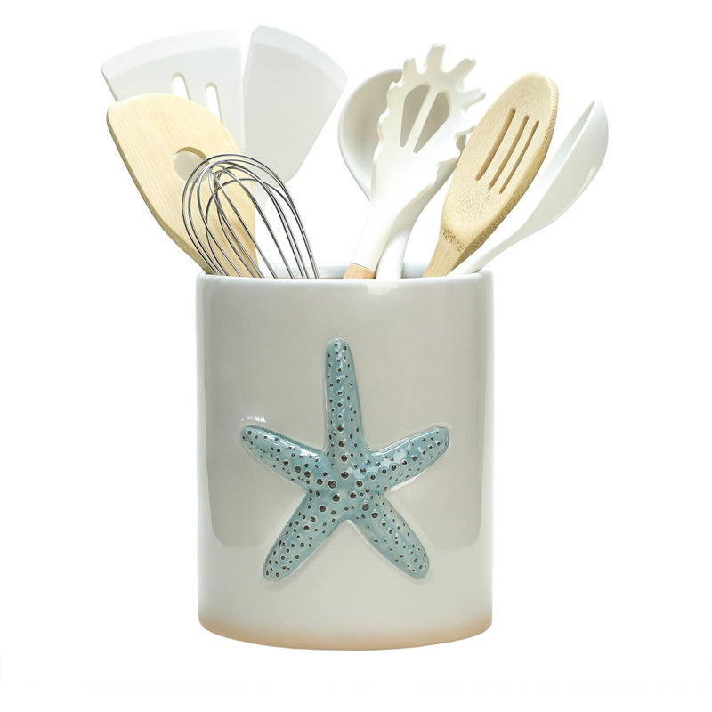 Ceramic Farmhouse Kitchen Utensil Rack