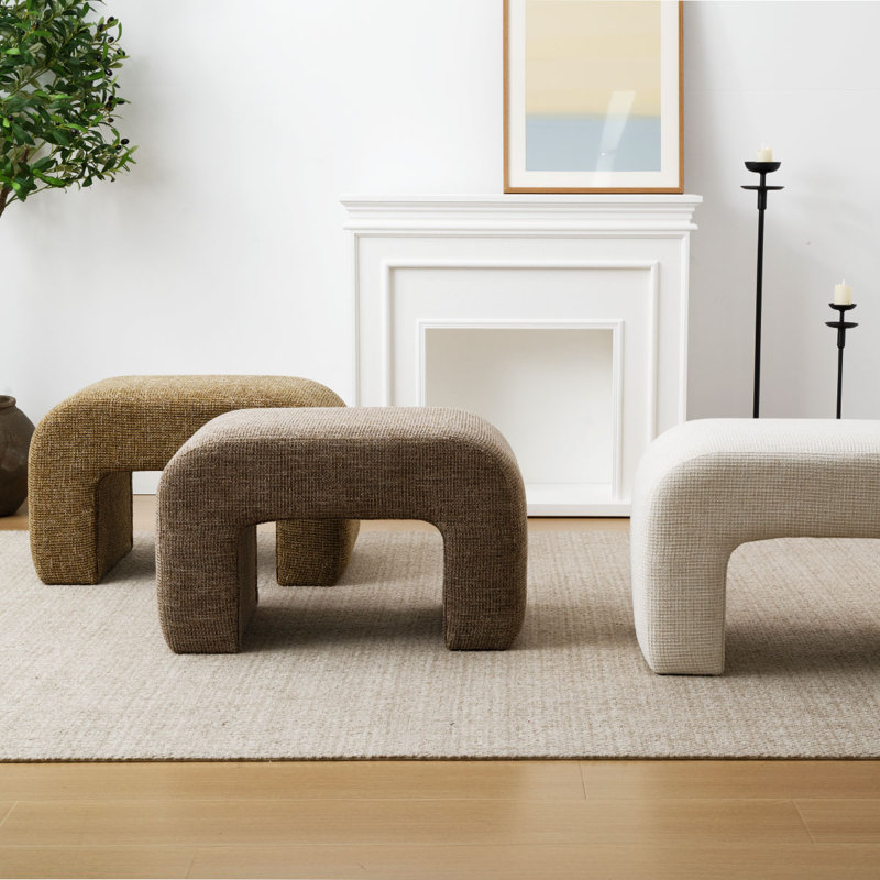 Banc 29 po avec cascade rembourrée, Marron clair