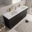Meuble-lavabo autoportant de 72 pouces avec lavabo, rangement spacieux, comptoir en résine de pierre et tiroirs à fermeture en douceur pour les salles de bain modernes