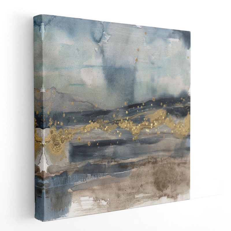 «Golden Light on the Horizon I», reproduction d'art sur toile, H 12 po x l 12 po