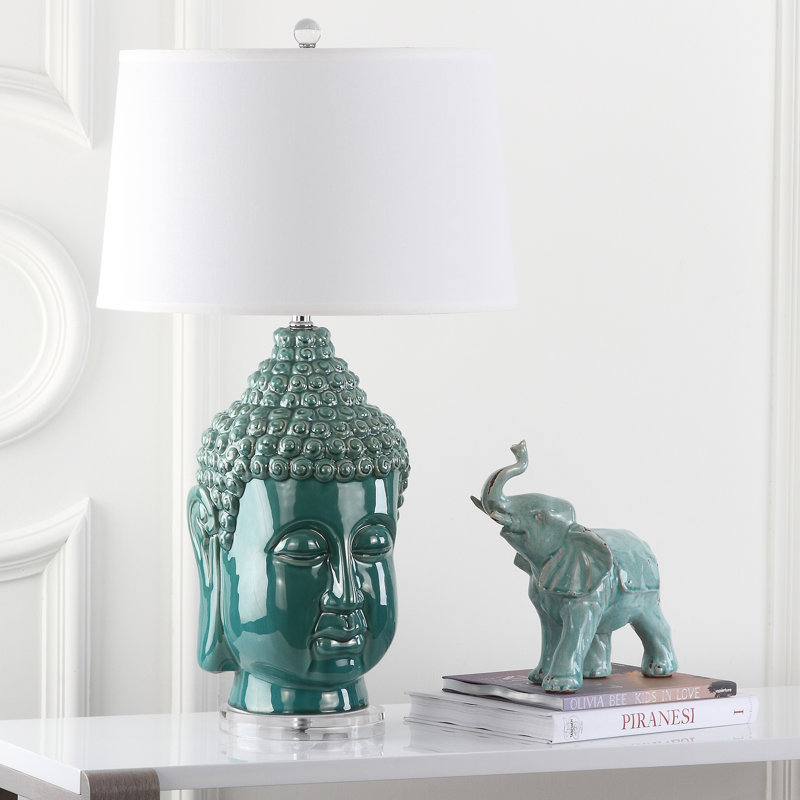 Baileyton Ceramic Table Lamp, Teal