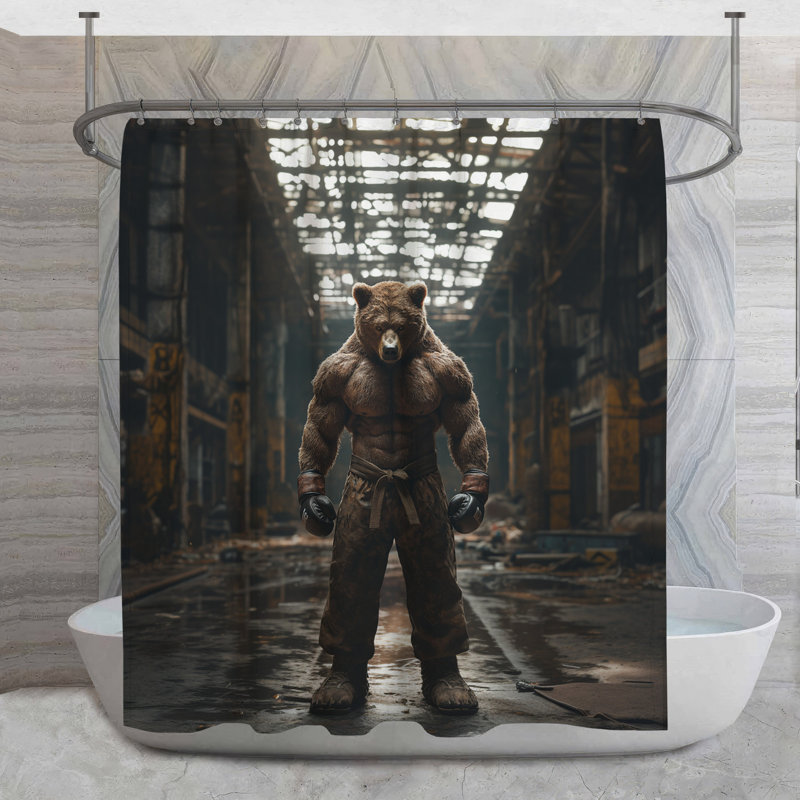 Rideau de douche Bear, H 84 po x l 70 po