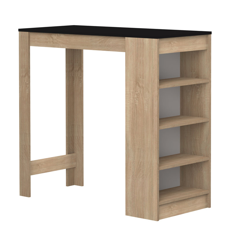 Neville Dining Table, Natural Oak/Black
