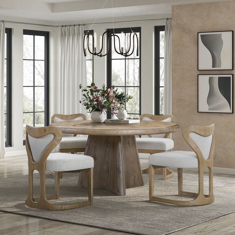 Table ronde à hauteur standard - Chêne noueux anglais