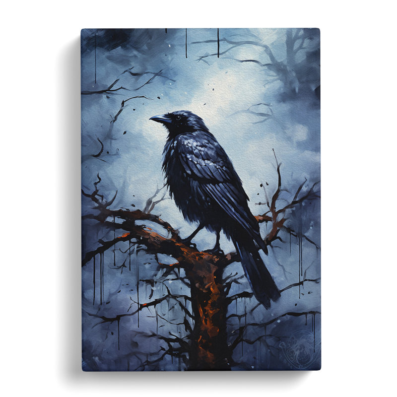 Crow Conceptual - Wrapped Canvas, 76cm H x 50cm W x 3cm D