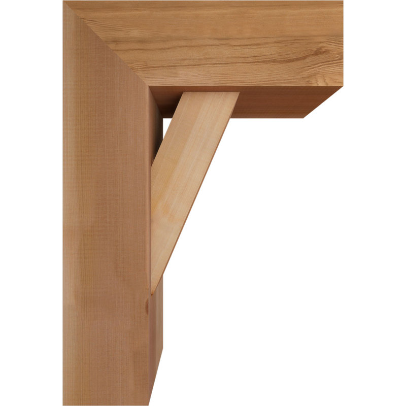 Traditional Block Bracket w/ Offset Brace, 26 x 18, 7 1/2"W Western Red Cedar (Smooth)
