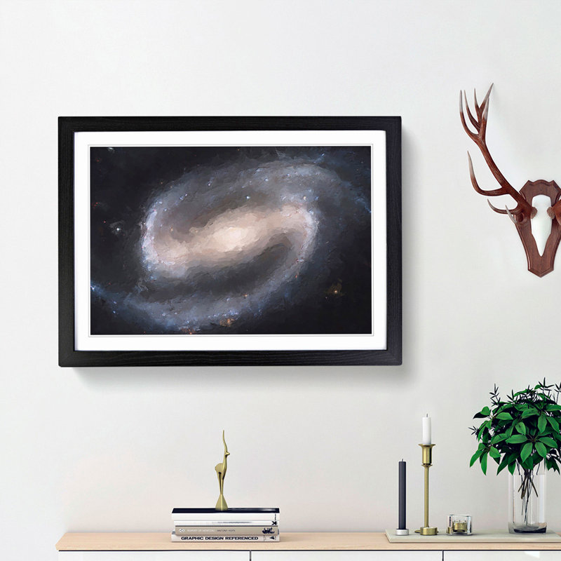 Out of Space Vol.7 in Abstract - Framed Print, 48cm H x 65cm W x 2cm D, Black Framed