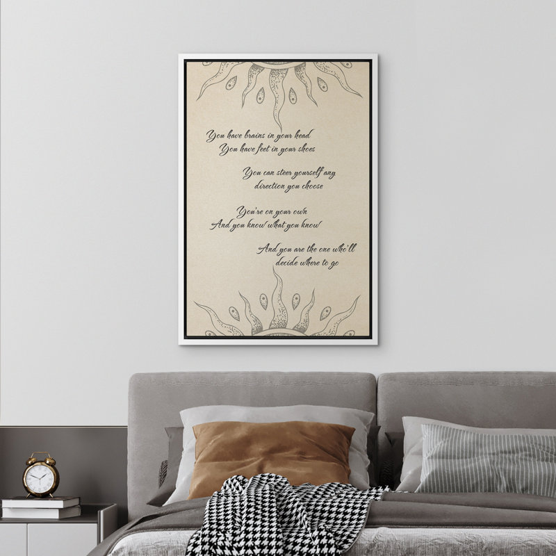 «You, encadré chambre à coucher principale», reproduction d'art sur toile, Blanc, H 24 po x l 16 po