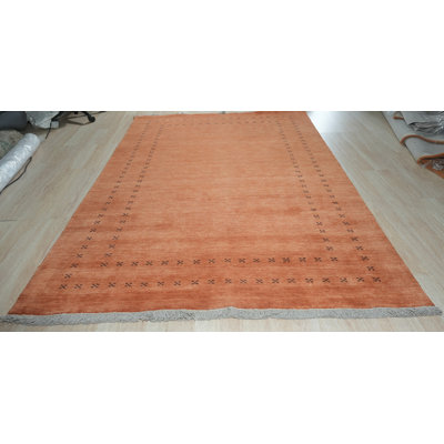 Northome Orange Handmade Wool Rug
