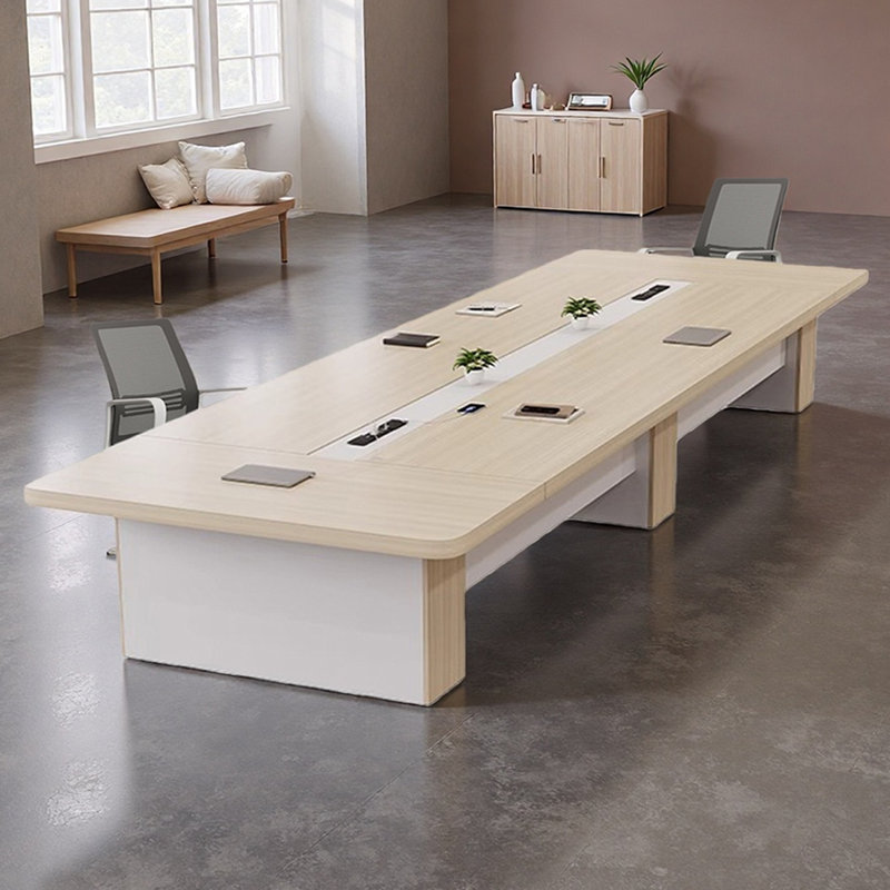 Table de réunion minimaliste et moderne, H 29,52 po x L 196,85 po x l 59 po