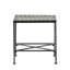 Table en fer noir brossé noir pour patio extérieur, P 16,50 po x l 16,75 po, H 16 po, complète les chaises et les tables basses, embout requis pour l'assemblage dans le ton, se mélange avec